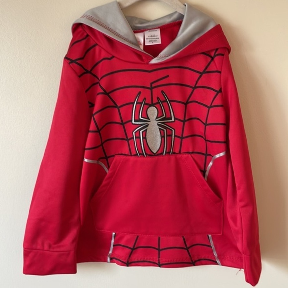 Marvel Spiderman Boys Pullover Hoodie with Pockets Size/Age 6